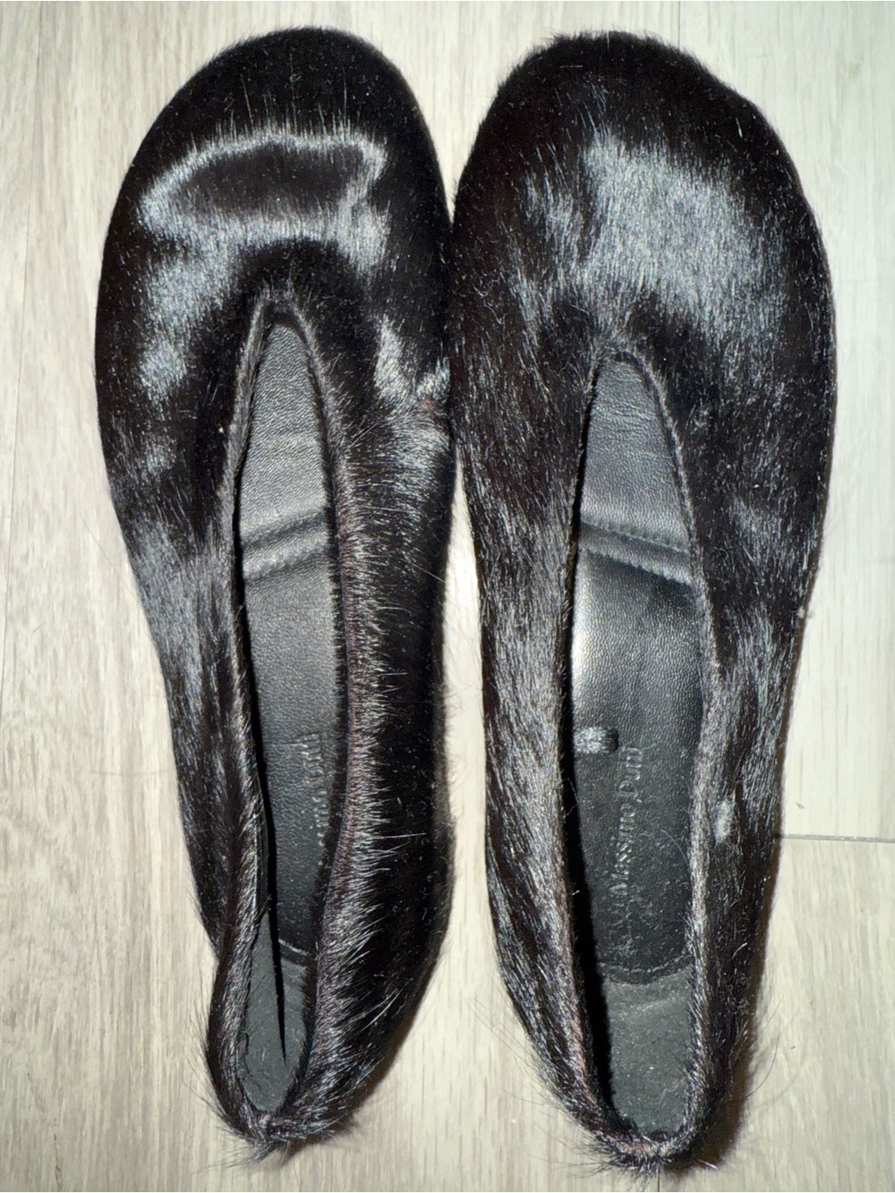 Massimo Dutti Pony Hair Ballet Flats